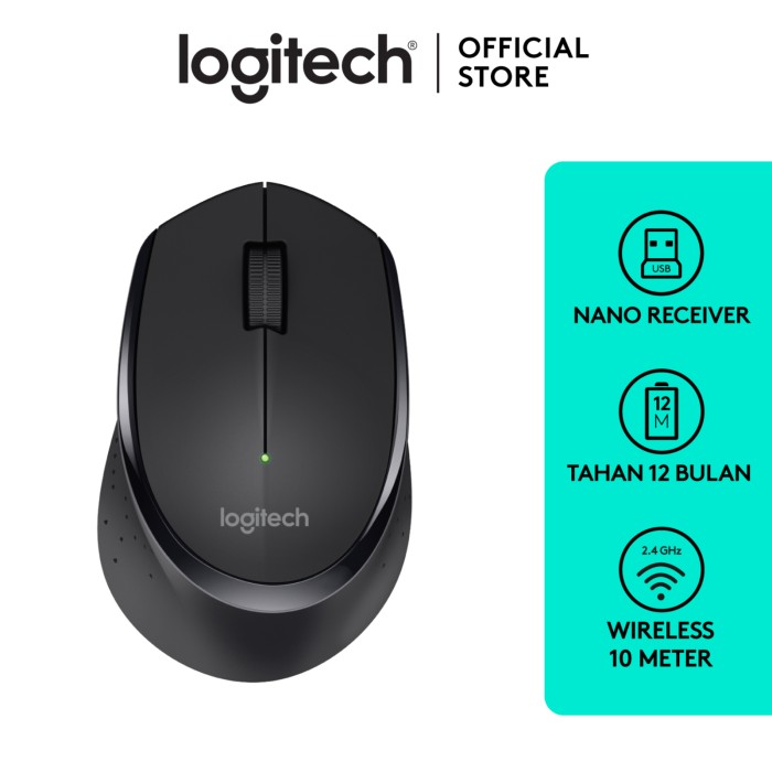 Logitech M275 Wireless Mouse - Black