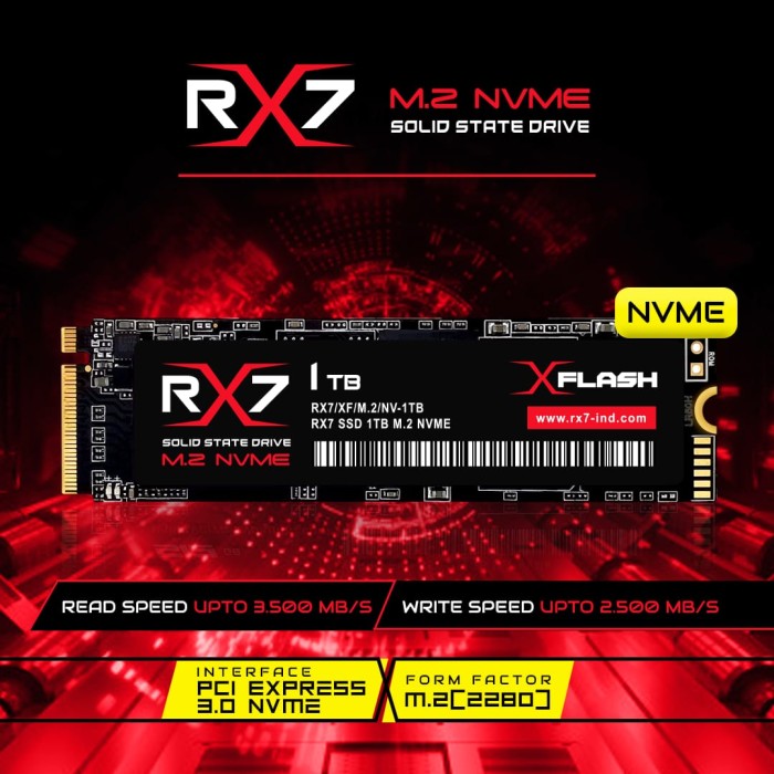 SSD M2 NVME / M.2 NVME/ M2NVME 1TB RX7 RESMI